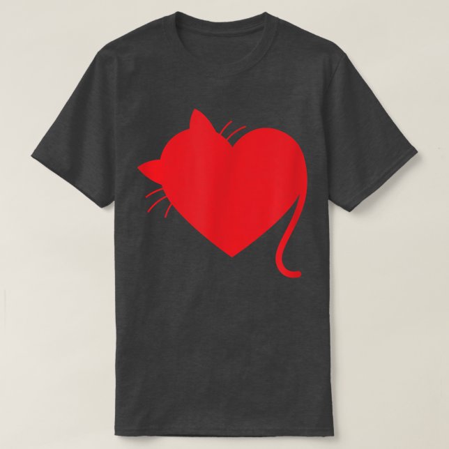 Katthjärta  t shirt (Design framsida)