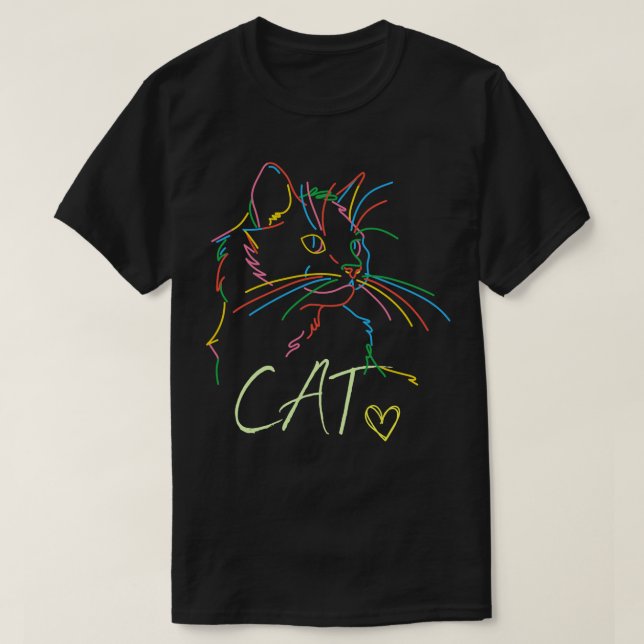 Kattillustration 1 t shirt (Design framsida)