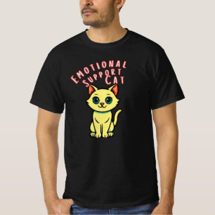 Kattillustration för emotionellt stöd Söt tröstill T Shirt