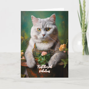 Kattillustration  helgkort