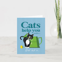 Kattillustration: "Katt hjälper dig att komma ut.. Kort