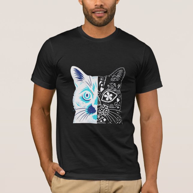 kattillustration t shirt (Framsida)