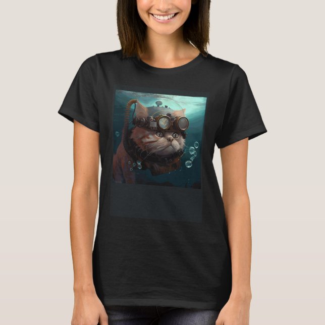 Kattingenjör Undervatten T Shirt (Framsida)