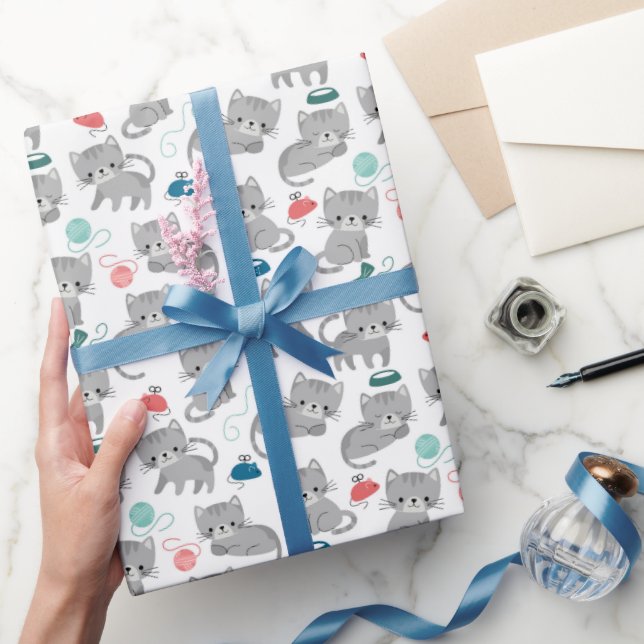 Kattinpackningspapper, Kitty presentpapper, Katt Presentpapper (Gifting)