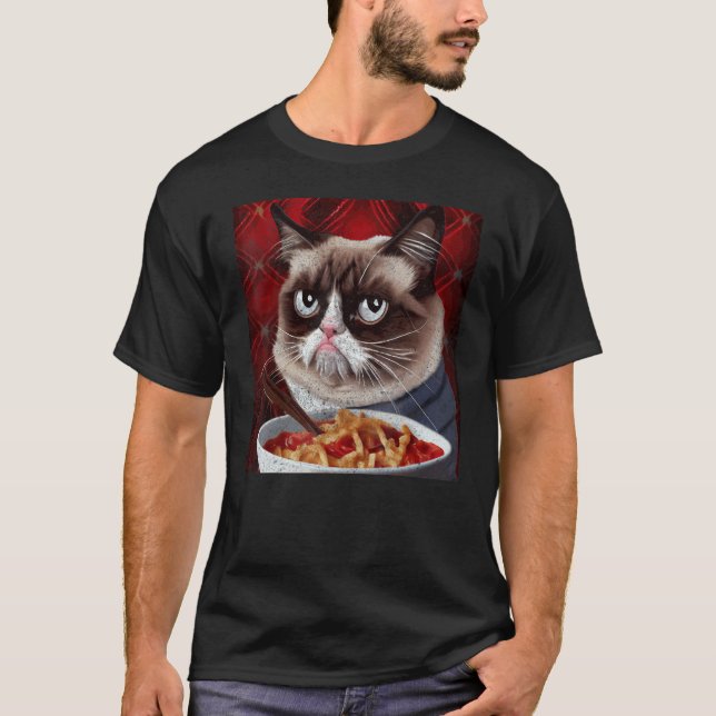 Kattishockey Mac Och Ost T Shirt (Framsida)