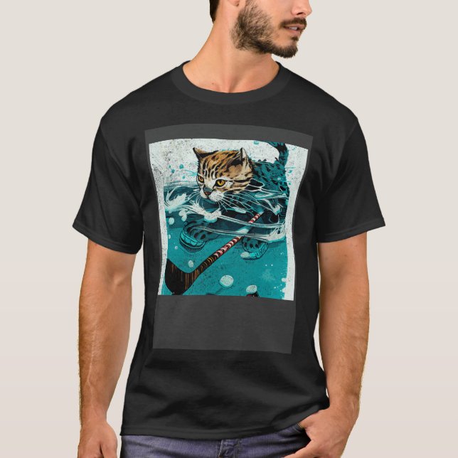 Kattishockey under vattnet t shirt (Framsida)