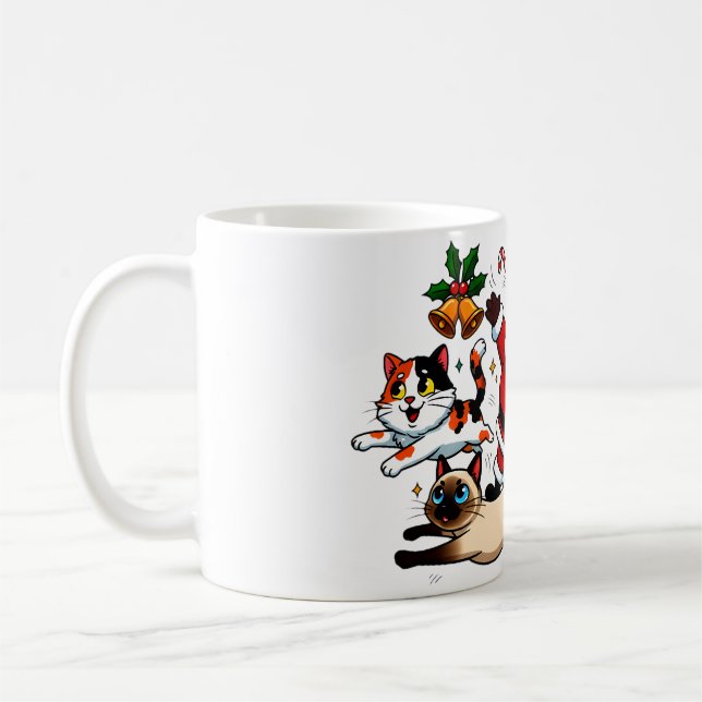 Kattjakt för kul: Santas husdjursparad Kaffemugg (Vänster)