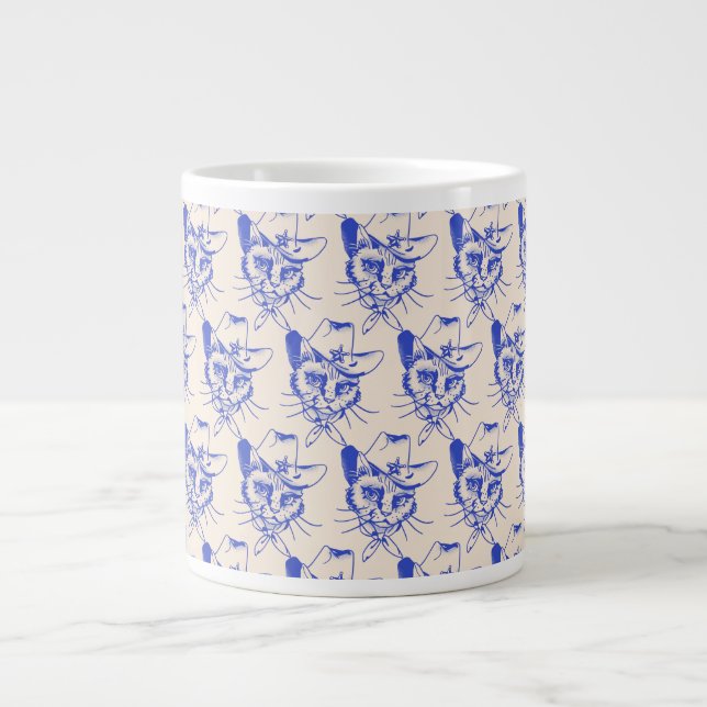 Kattjätte Kaffemugg Jumbo Mugg (Framsidan)