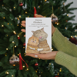 Kattjävlar Meowy jul & perfekt nytt år Vykort