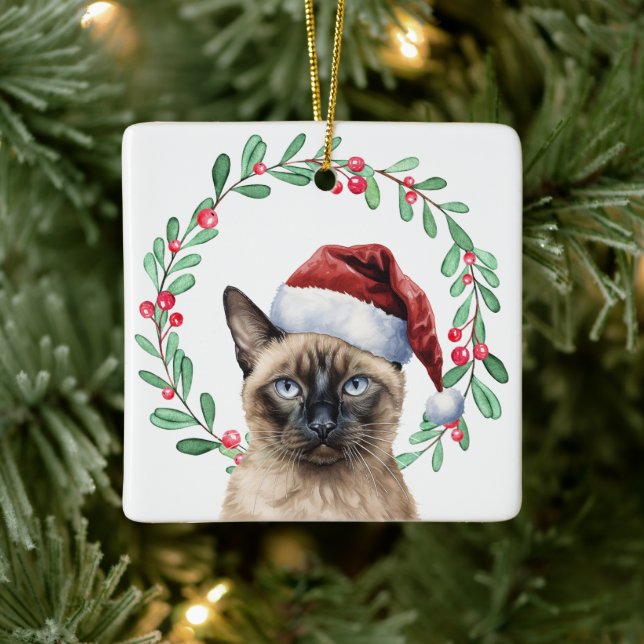 Kattjulen i Siamese Julgransprydnad Keramik (Träd)