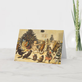 Kattjulen Party - Louis Wain Anteckningskort