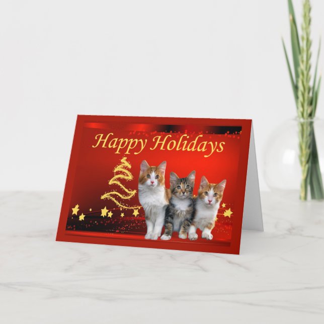 Kattjulkort Helgkort (Framsida)