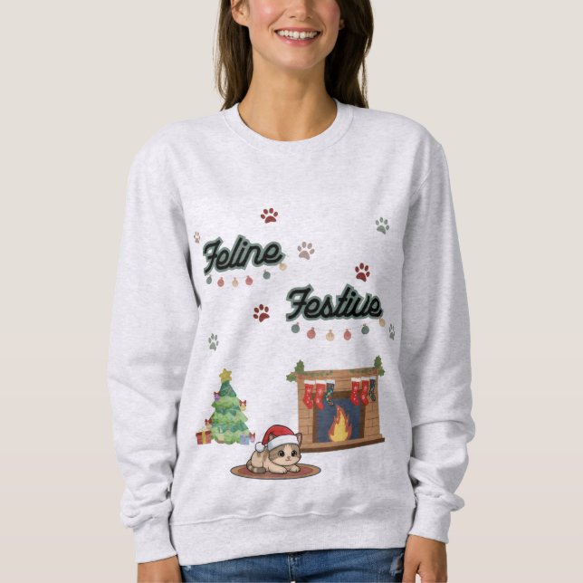 Kattjuls - Julkattskjorta T Shirt (Framsida)