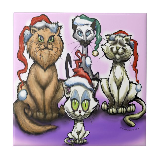 Kattjulshattar Kakelplatta (Framsidan)