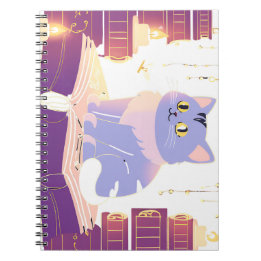 Kattkafé bibliotek anteckningsbok