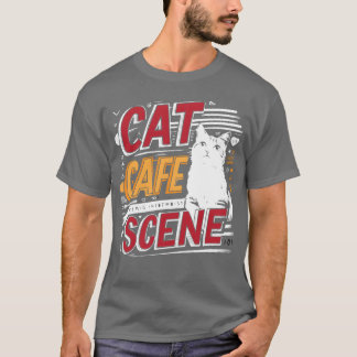 Kattkafé scen vänner t shirt