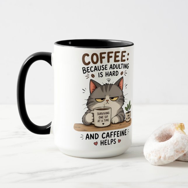 Kattkaffe  mugg (Med munk)