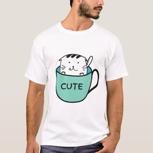 Kattkaffe T Shirt (Framsida)