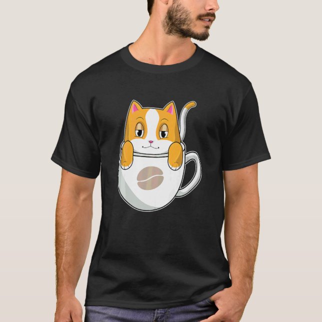 Kattkaffekopp T Shirt (Framsida)