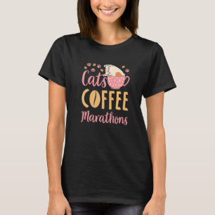 Kattkaffemaraton Katt Maratonlöpare T Shirt