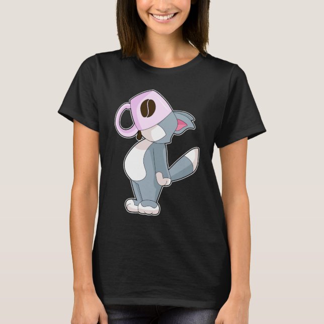 Kattkaffemugg T Shirt (Framsida)