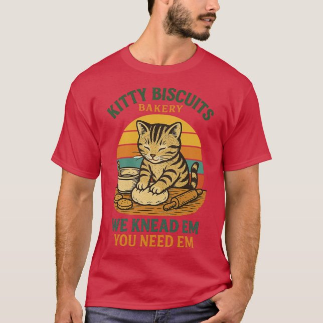 Kattkakor Bakery Rolig Katt Bakning T Shirt (Framsida)