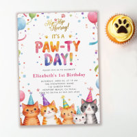 Kattkalas Kullar Färgglada Ballonger 1-årsdag