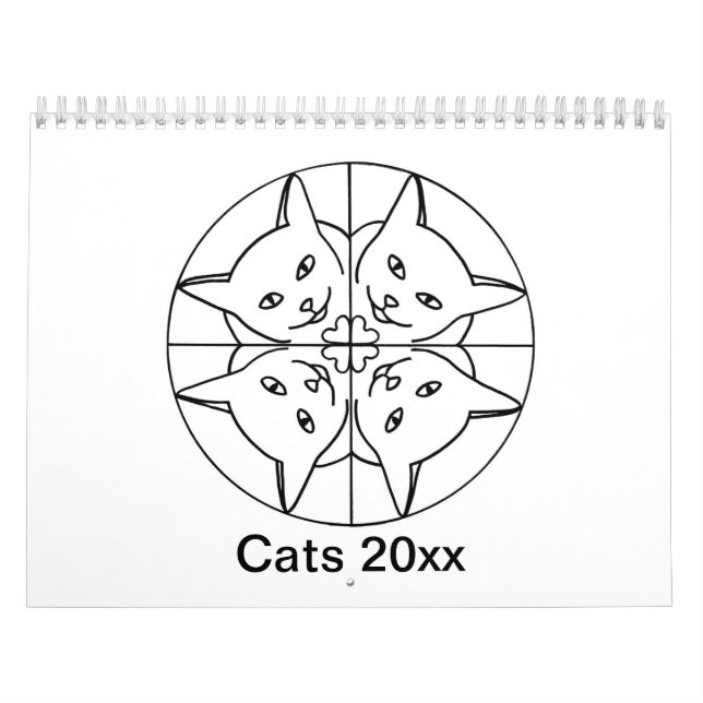 Kattkalender för konstnärliga katter kalender (Omslag)