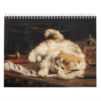 Kattkalender med klassisk konst kalender