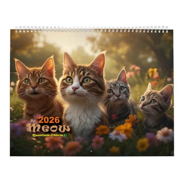 Kattkalender - Meow - Designad för 2-sidlayouten Kalender (Omslag)