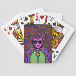 Kattkaraktär Bagageetikett Casinokort