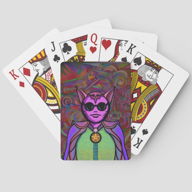 Kattkaraktär Bagageetikett Casinokort (Baksidan)