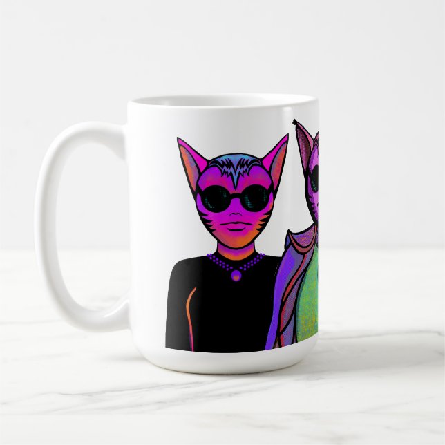 Kattkaraktär Kaffemugg (Vänster)