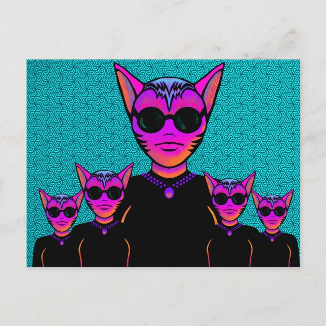 Kattkaraktär Vykort (Framsida)