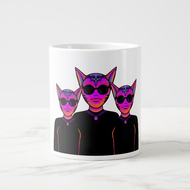 Kattkaraktärsdesign Jumbo Mugg (Framsidan)