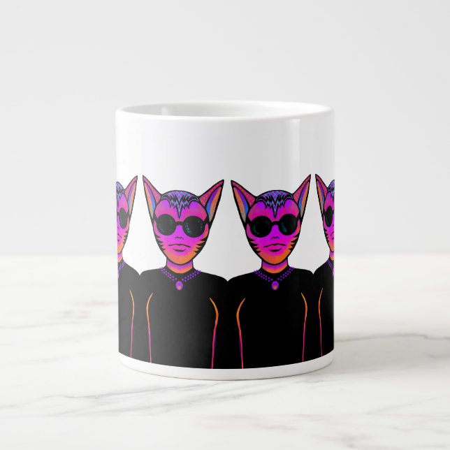 Kattkaraktärsdesign Jumbo Mugg (Framsidan)