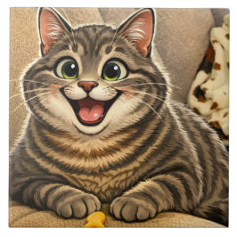Kattkarikatyr Kakelplatta