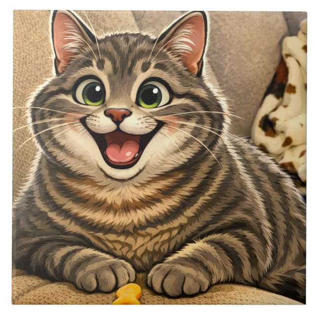 Kattkarikatyr Kakelplatta (Framsidan)