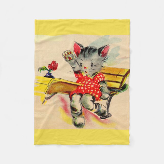 kattkatt student fleecefilt (Framsidan)