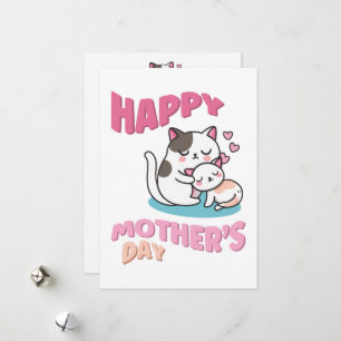 Kattkatter i mors dag, Kawaii stil Mors dag Julkort