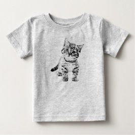 Kattkattkatt | Svart grafisk penna Tee Shirt