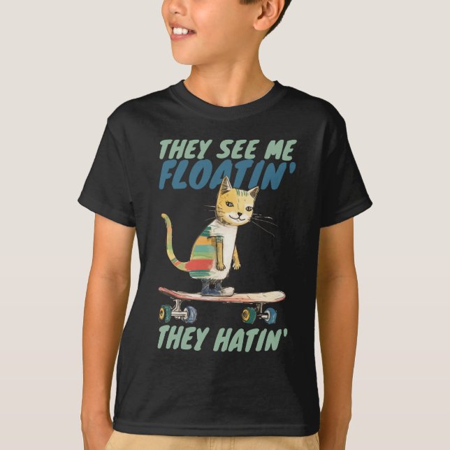 Kattkattkattkattkattkatt som går ombord på hatin t shirt (Framsida)
