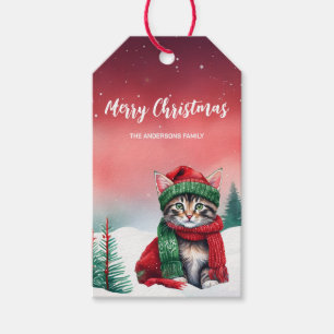 Kattkattunge jultomten party helgdag presentetikett