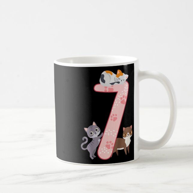 Kattkläder för barn i 7:e, 7 år gamla kaffemugg (Höger)