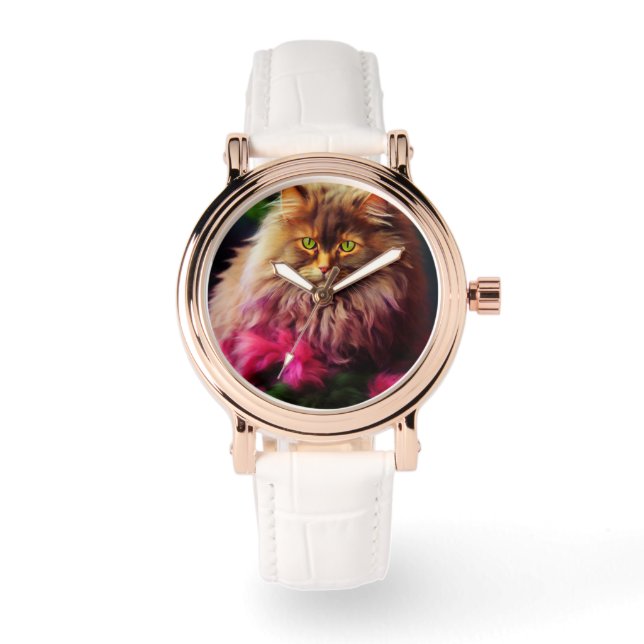 Kattklocka i Kat mamma Armbandsur (Framsida)