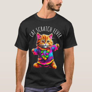 Kattklösfeber Roligt Gulligt Färgglatt Dansande Ka T Shirt