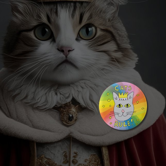 Kattklubb för kattlover, rysk blåstilbricka knapp (Skapare uppladdad)