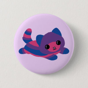 Kattknapp för bisexuellt Pride Knapp