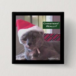 Kattknapp för julklapp knapp