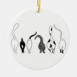 Kattknapp Julgransprydnad Keramik